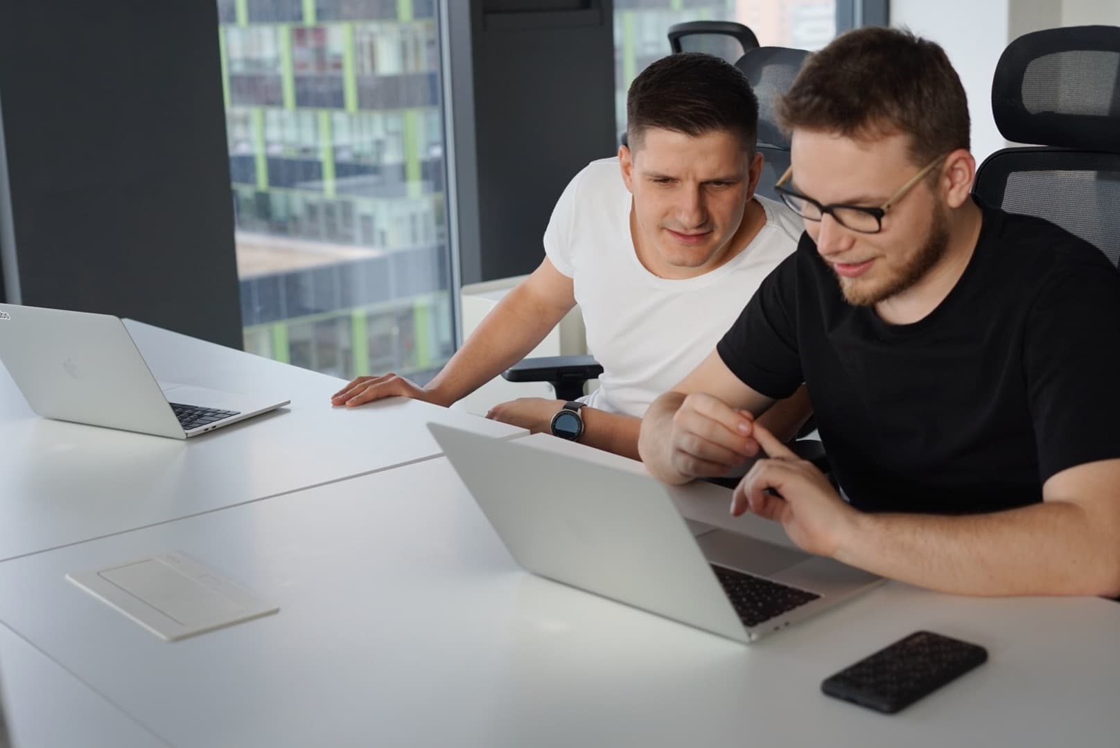 Jozef and Michal discussing customer mapping journey