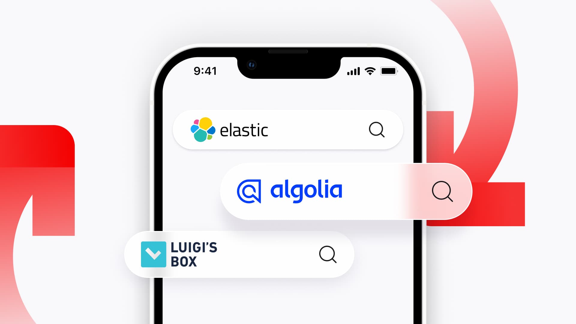 Search bar solutions Algolia, Elastic and Luigi's Box compared