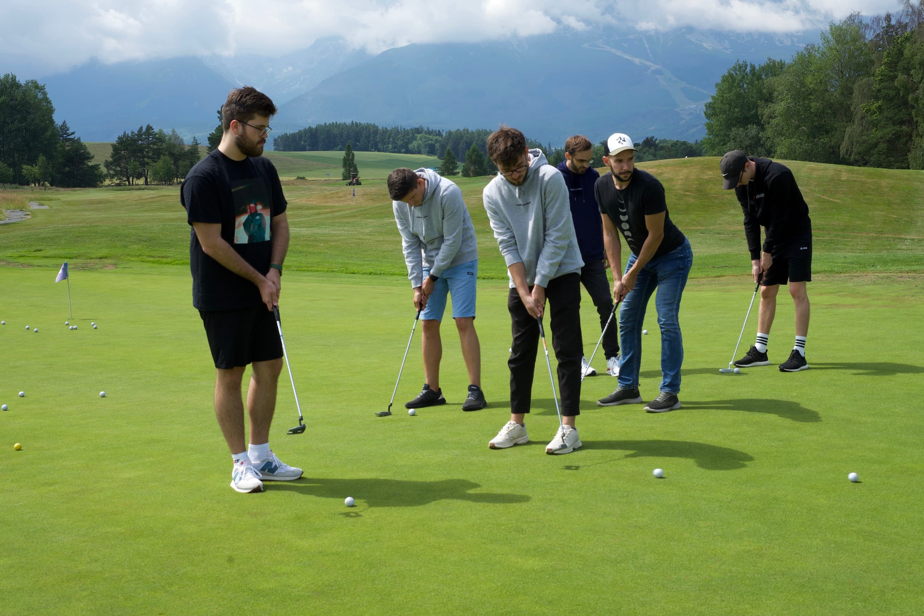 Sudoers learning how to play golf