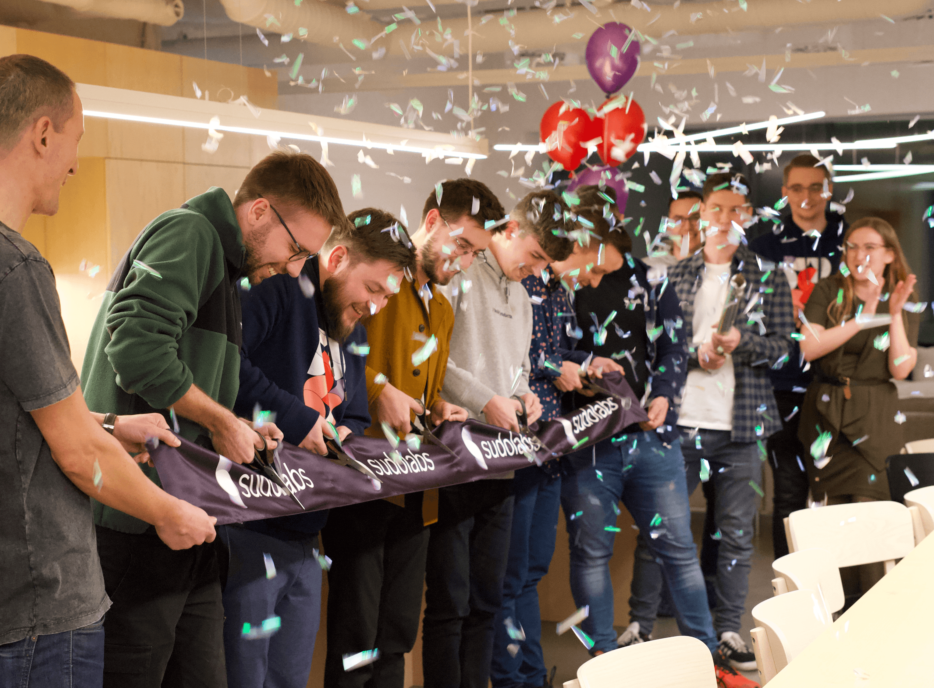 Excited Sudolabs team opening a new office in Kosice