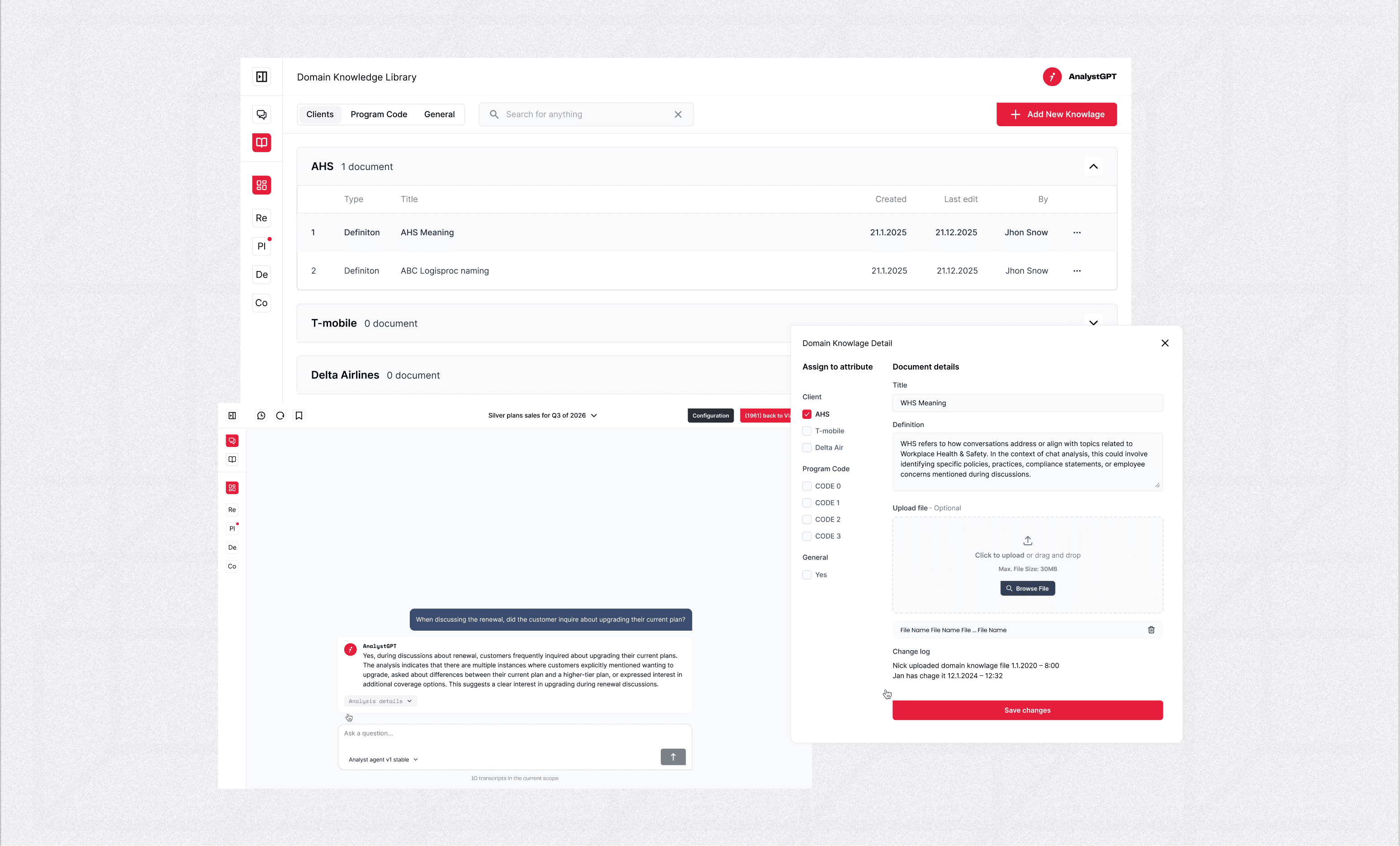 AI analytics and reporting dashboard