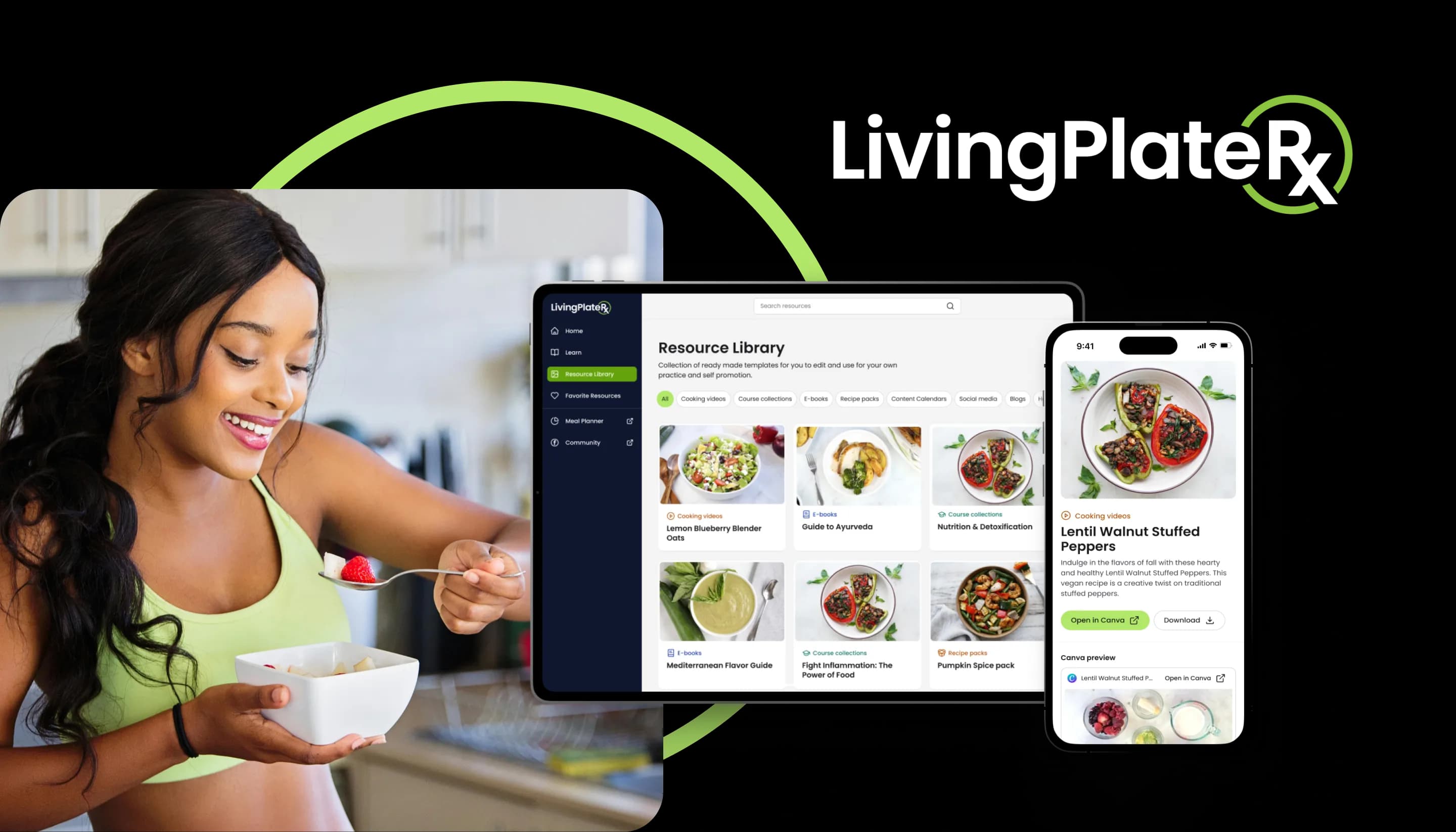 Living Plate Rx platform interface