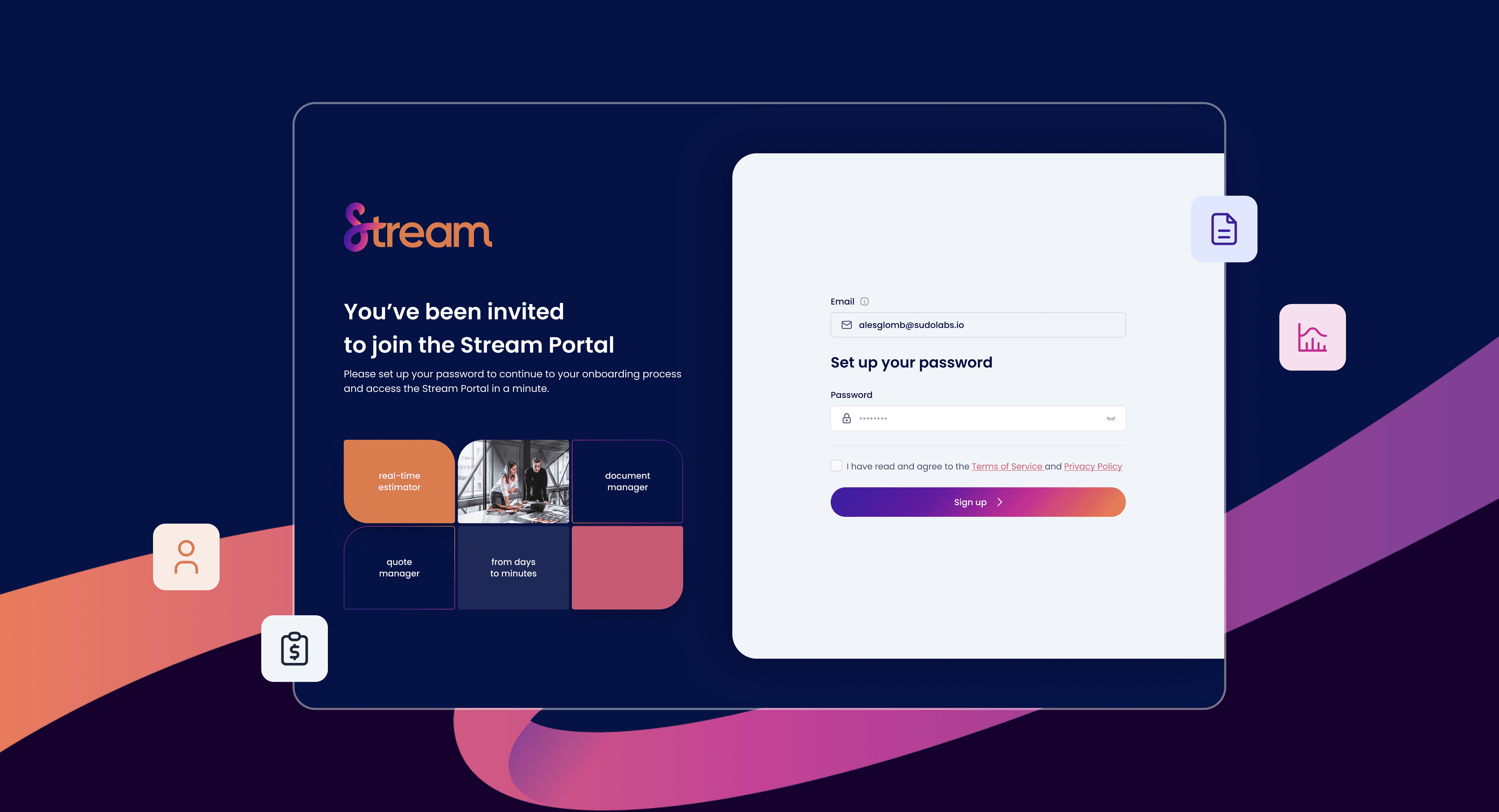 Stream insurance portal interface