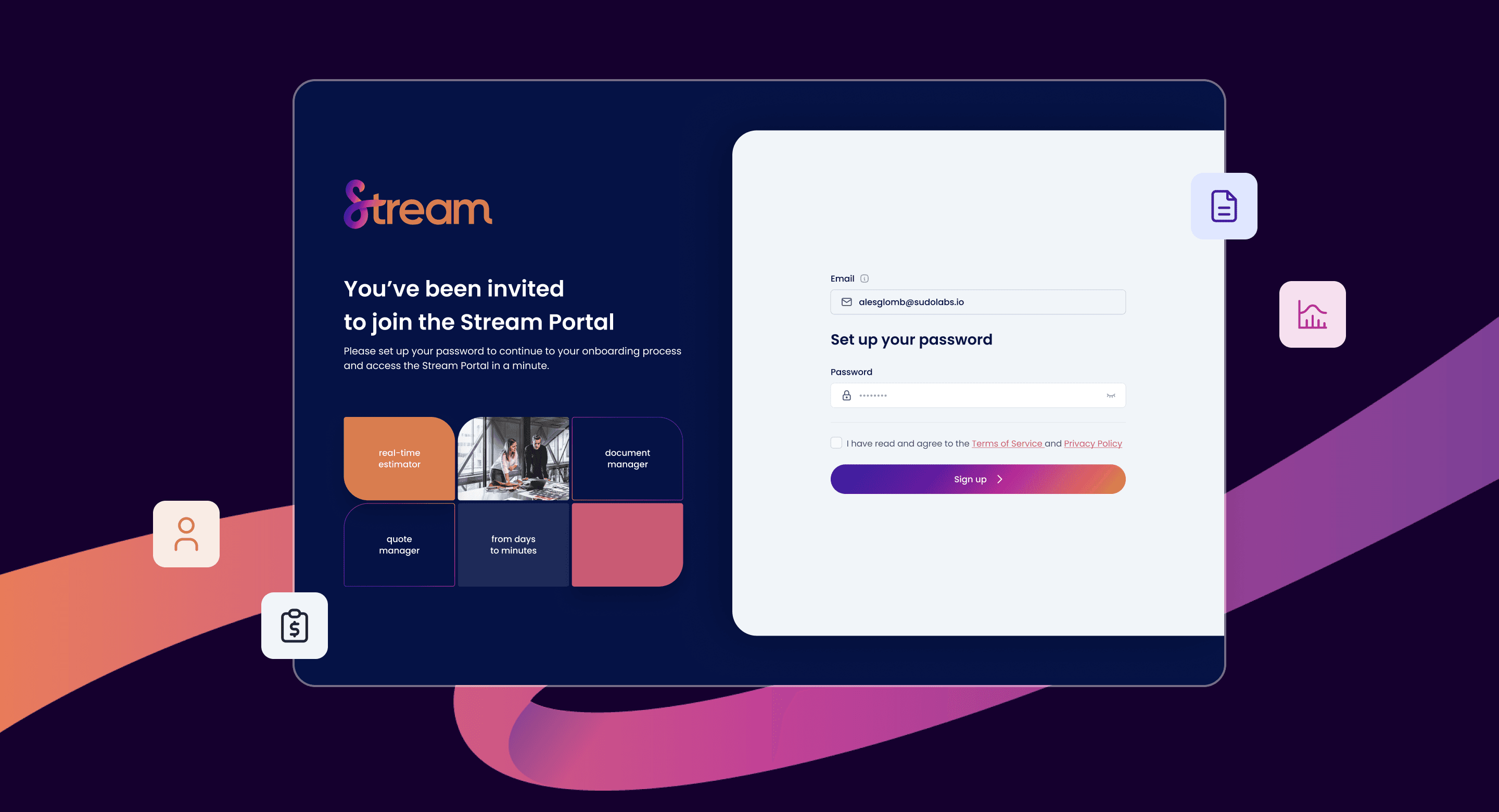 Stream insurance portal for instant quotes