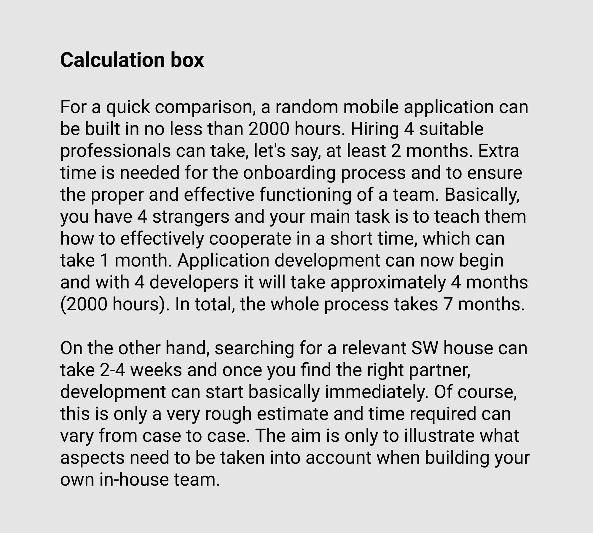 Calculation box
