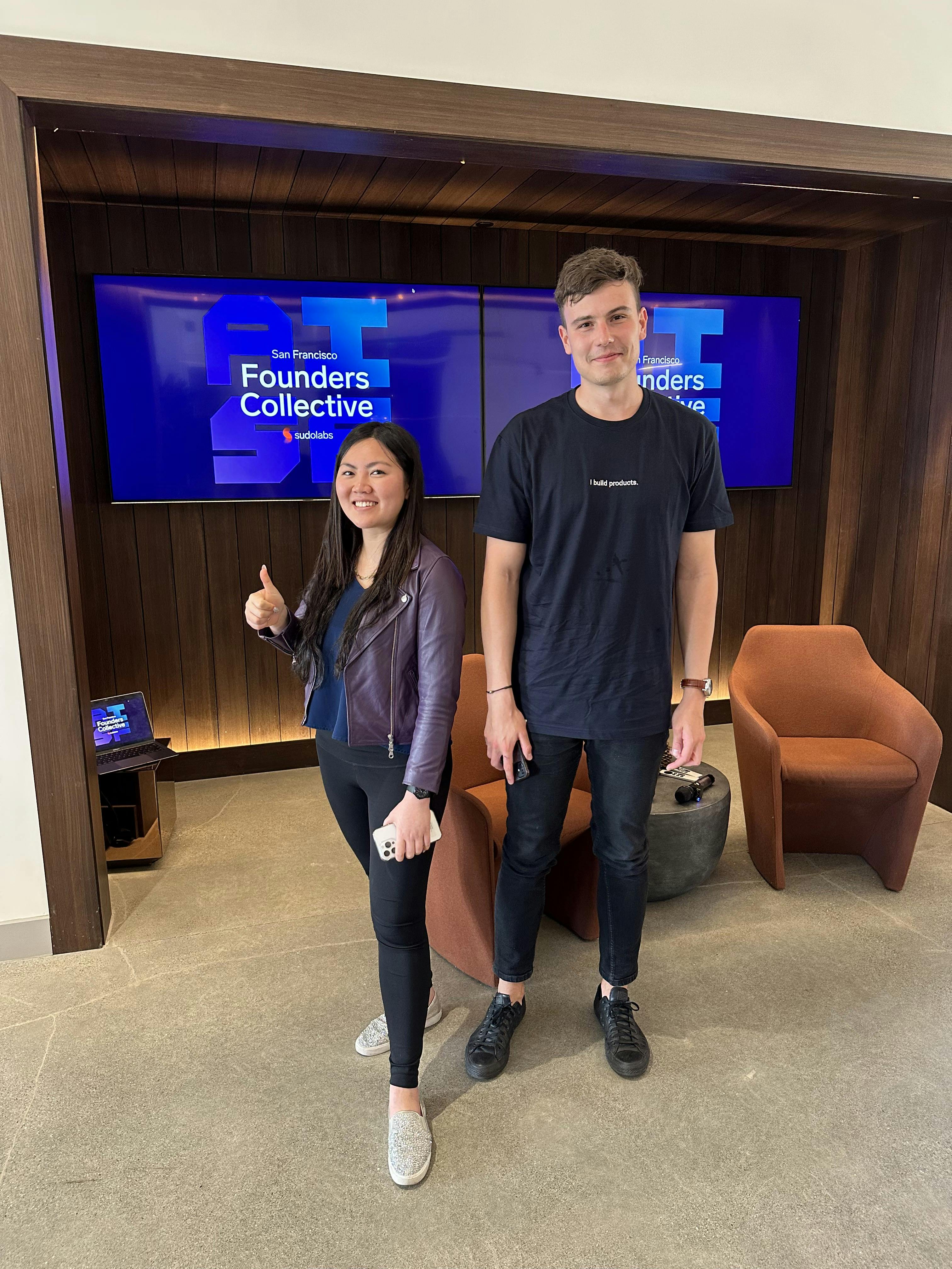 Jozef Maruscak and Gloria Felicia posing for a picture at AI SF Tech week